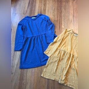 Old Navy girls lot of 2 long sleeve dresses size 8 EUC